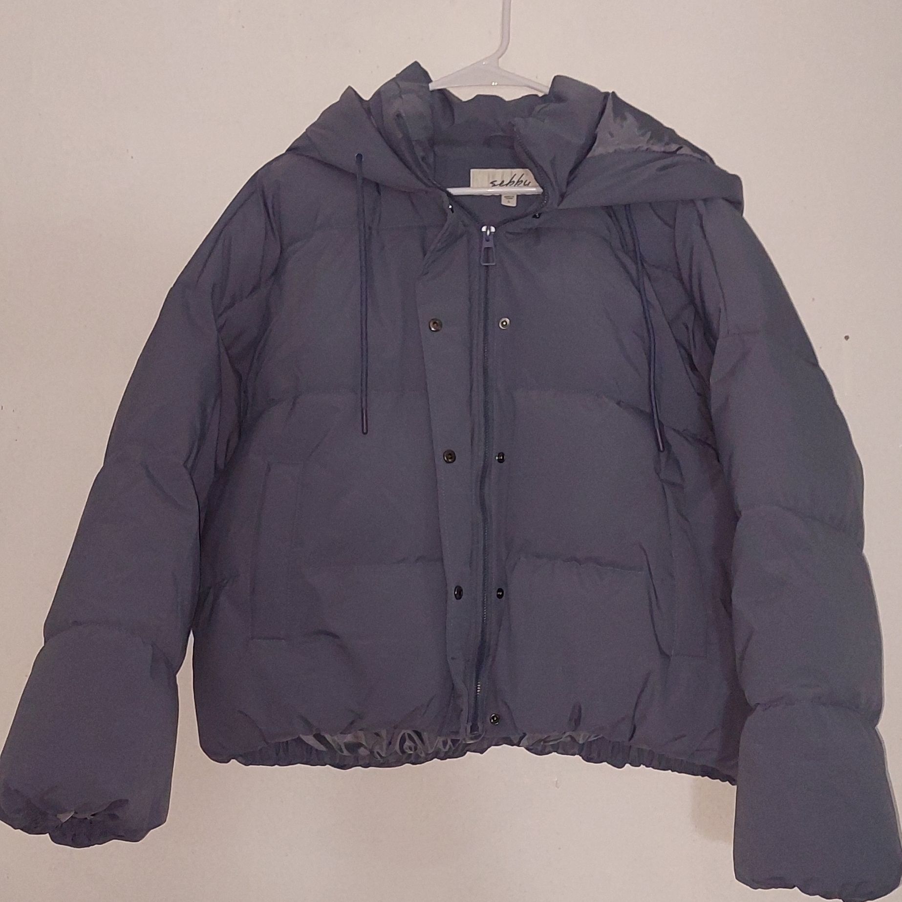 Ebisu Navy Hooded Puffer Jacket - Women's